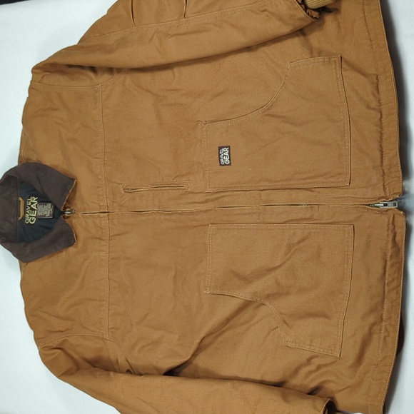 Gravel Gear Corduroy Trimmed Quilt Lined Canvas Chore Coat Mens XXL - Picture 2 of 7